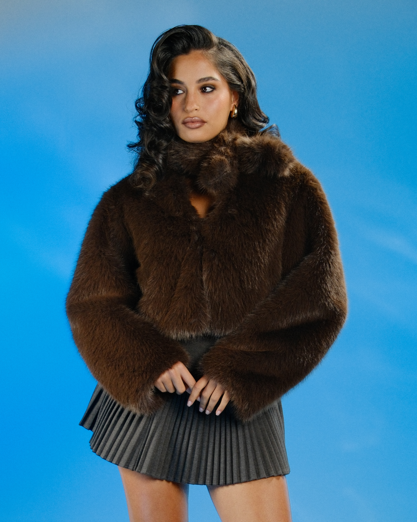 Vegan Fur Jacket & Scarf