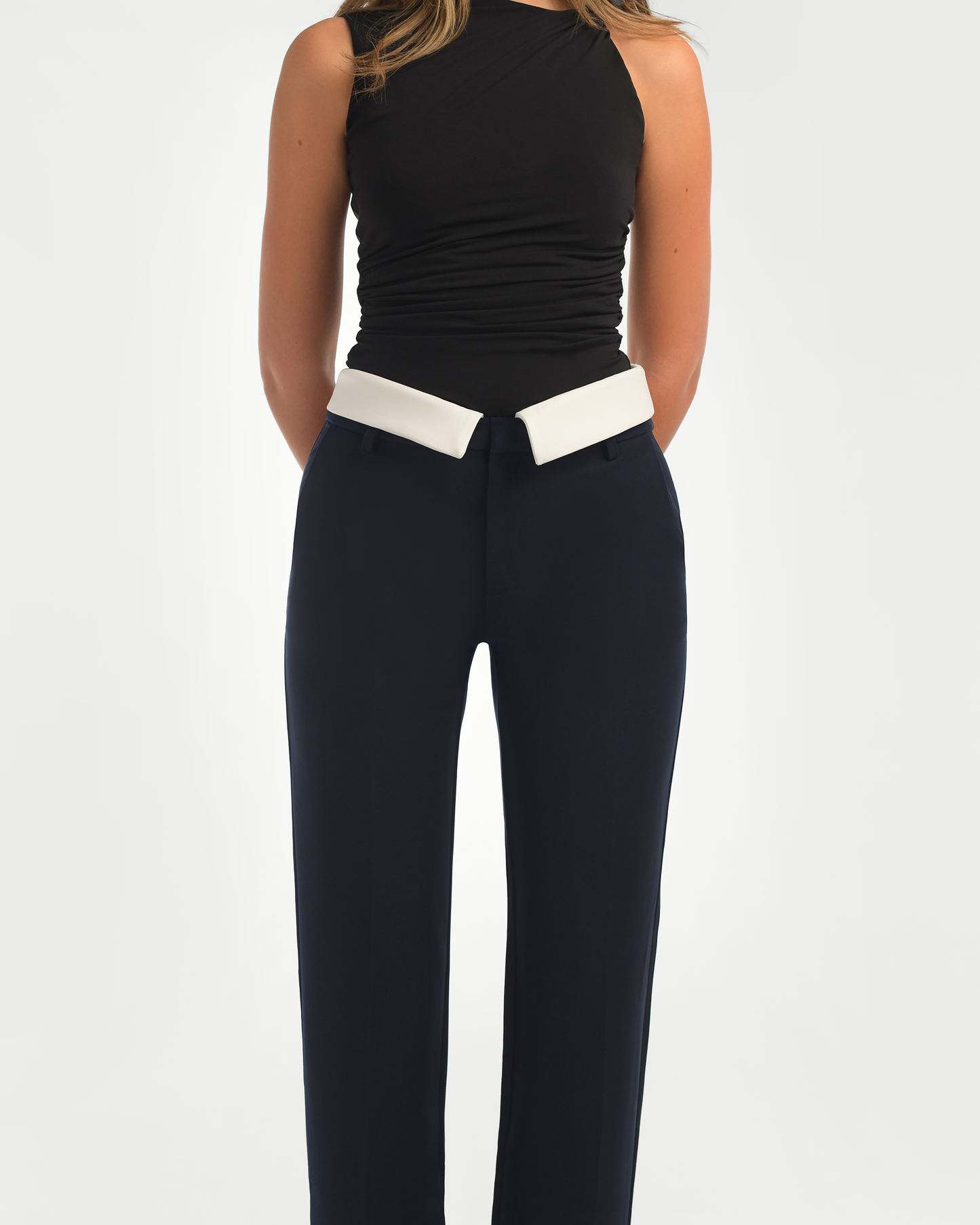 Versatile Tailored Navy Trousers