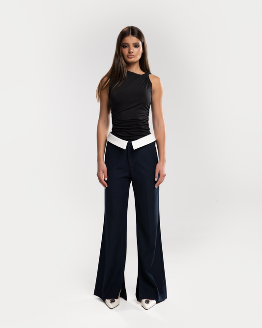 Versatile Tailored Navy Trousers