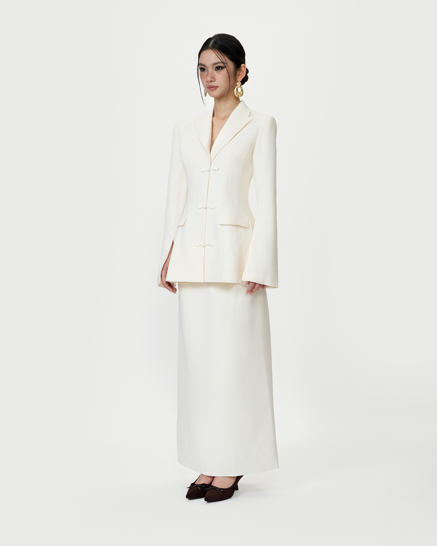 Yang Ivory Tailored Blazer