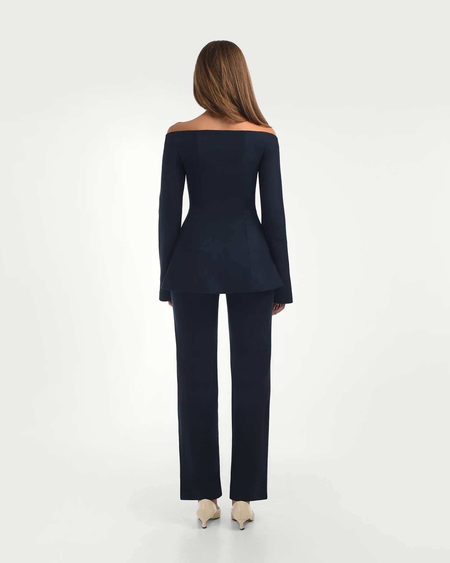 Luna's Sculpted Off-Shoulder Blazer