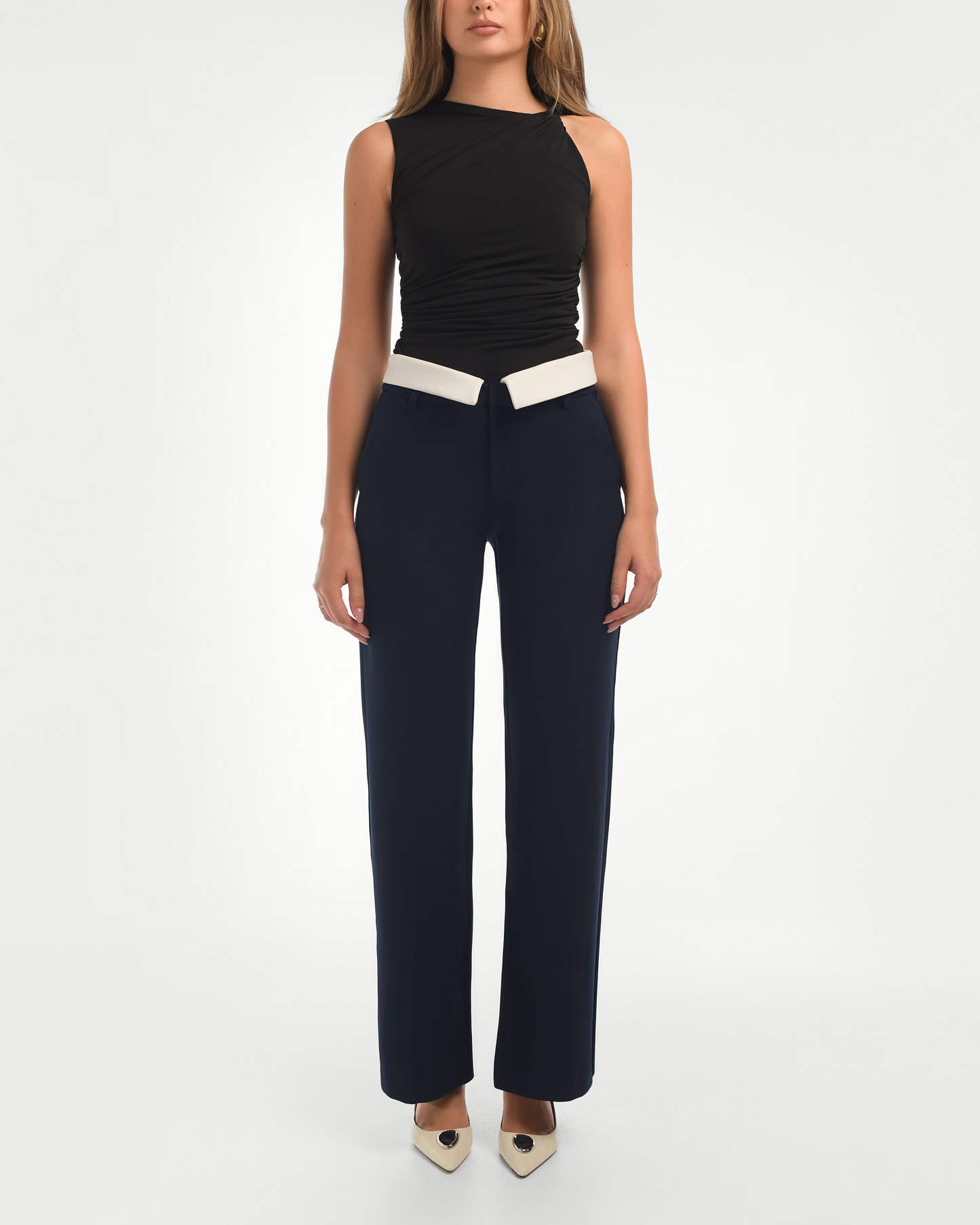 Versatile Tailored Navy Trousers