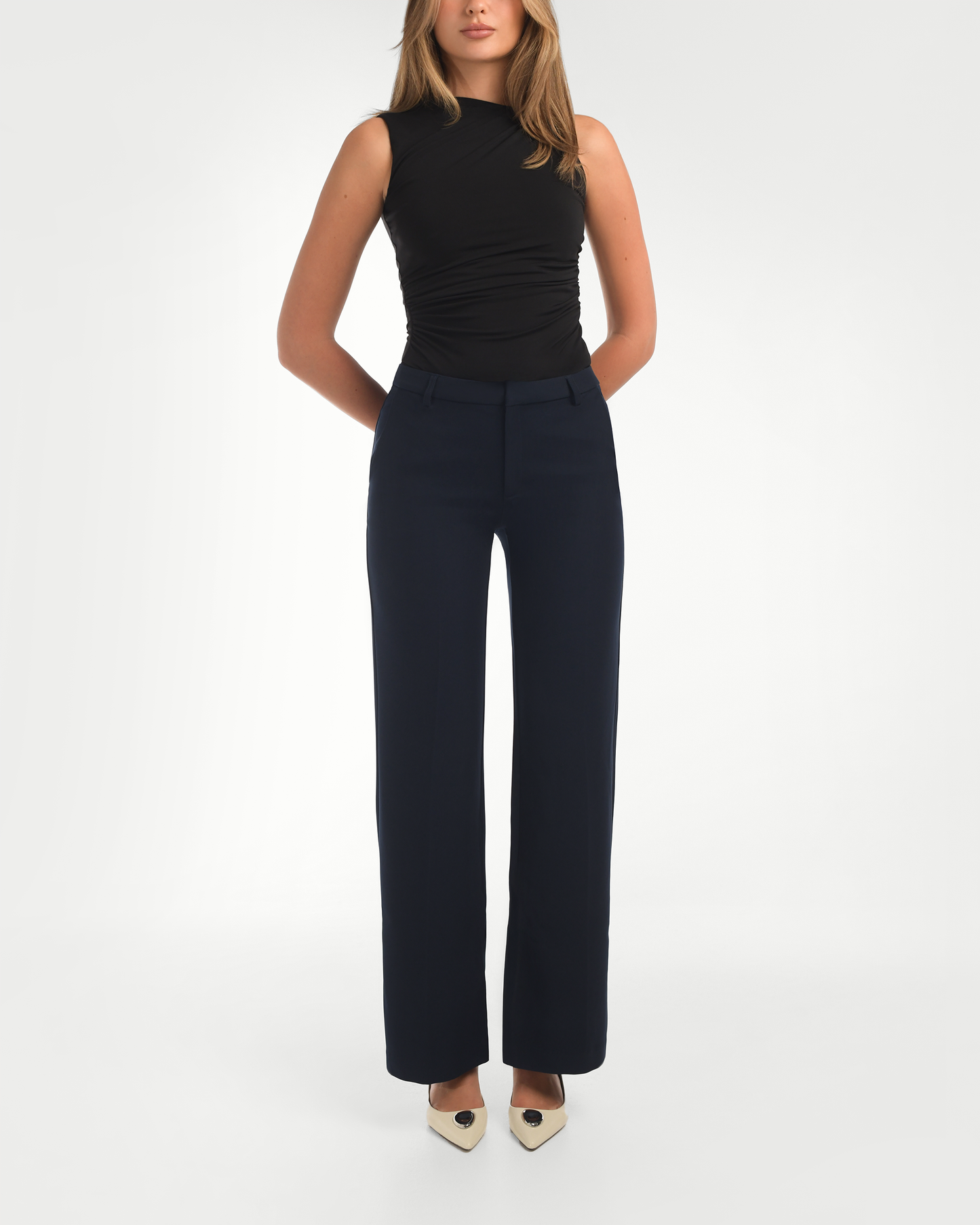 Versatile Tailored Navy Trousers