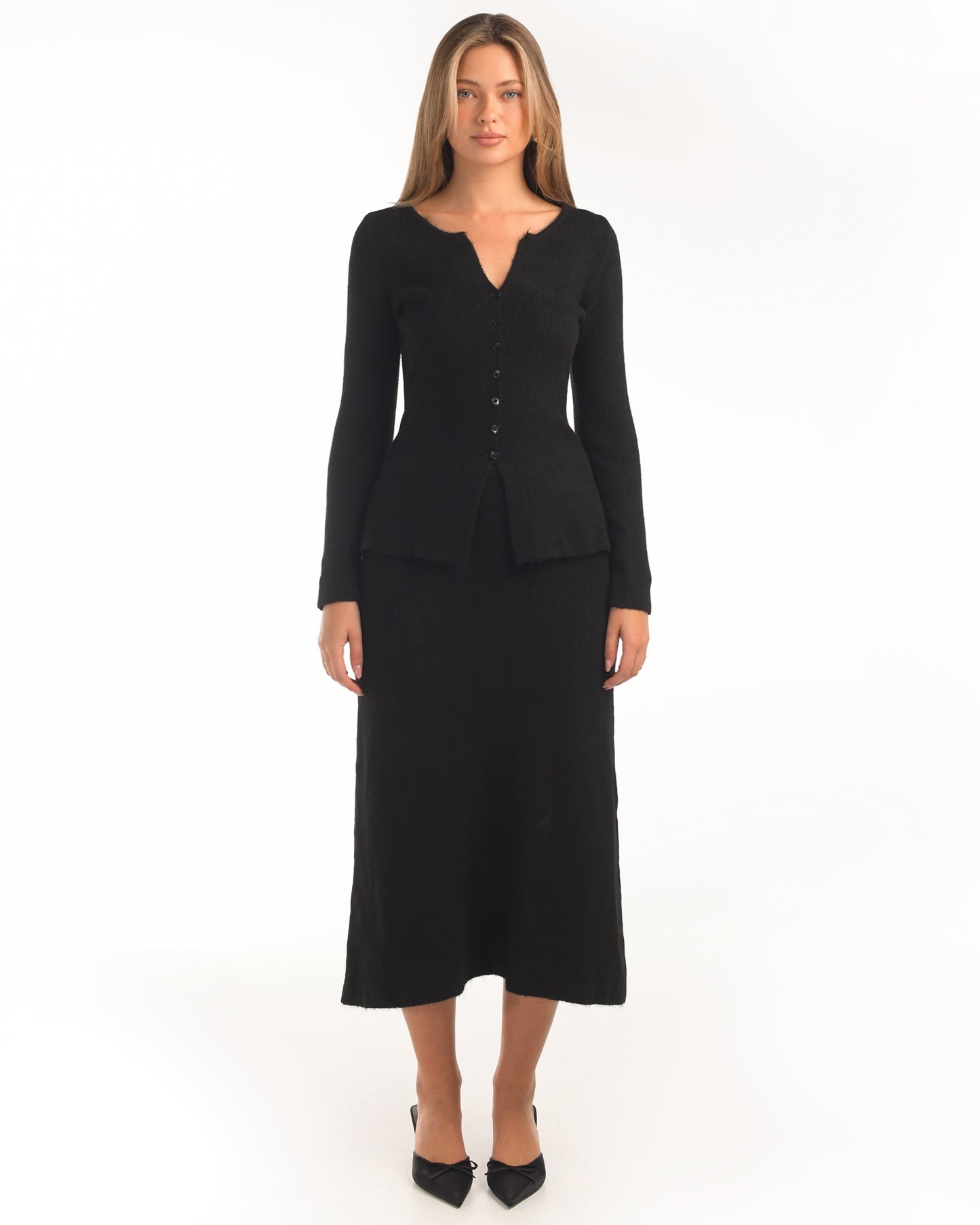 Cozy Cardigan & Skirt Set