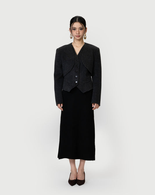 Grey Wool Waistcoat & Jacket