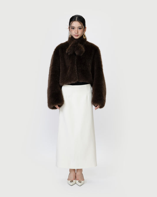 Vegan Fur Jacket & Scarf