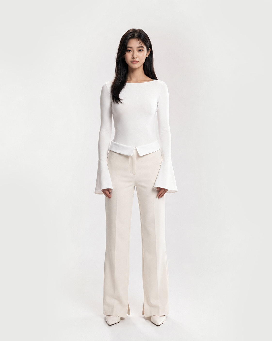 Versatile Tailored Ivory Trousers